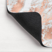  Roos Gold White Glitzy Marble Muismat (Hoek)