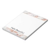  Roos Gold White Glitzy Marble Notitieblok (Linkerzijde)