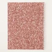 Roos Gold White Glitzy Marble Planner (Achterkant)