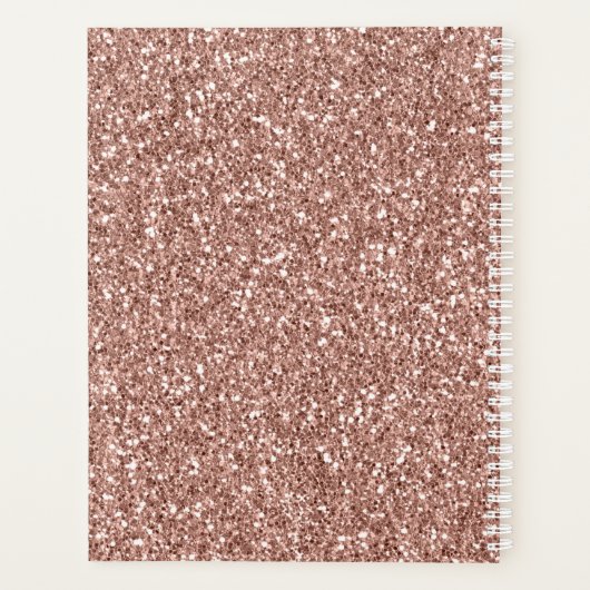  Roos Gold White Glitzy Marble Planner (Achterkant)