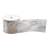 Roos Gold White Glitzy Marble Satijnen Lint (Spoel)