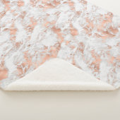  Roos Gold White Glitzy Marble Sherpa Deken (3/4)