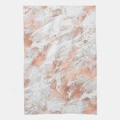  Roos Gold White Glitzy Marble Theedoek (Verticaal)