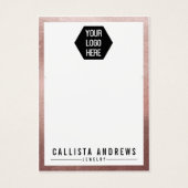 Roos Gold White Ketting Logo Display Kaart (Voorkant)