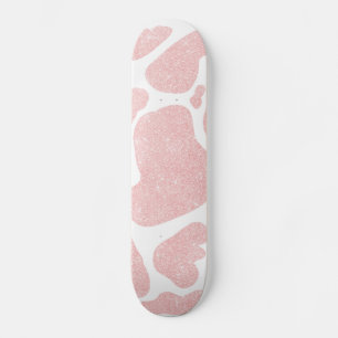 Roos Gold white Large Cow Spots Animal Print Persoonlijk Skateboard