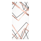 Roos Gold White lineaire driehoek Abstract patroon Reclamekaart (Achterkant)