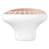 Roos Gold White Lotus Mandala Keramische Knop (Zijkant)