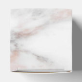Roos Gold White Marble Elegant Moderne Sjabloon Bedankdoosjes (Bovenkant)