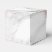 Roos Gold White Marble Elegant Moderne Sjabloon Bedankdoosjes (Achterkant)