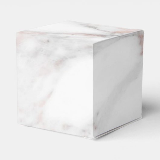 Roos Gold White Marble Elegant Moderne Sjabloon Bedankdoosjes (Achterkant)