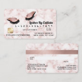 Roos Gold White Marble Glitter Lashes Credit Visitekaartje (Voorkant / Achterkant)