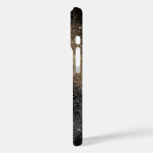 Roos Gold White Marble Glitter Monogram Case-Mate iPhone Case (Achterkant / Links)