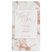 Roos Gold White Marble Hartelijk dank Klein Cadeauzakje (Voorkant)