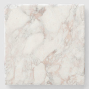 Roos Gold White Marble Sjabloon Elegant Trendy Stenen Onderzetter