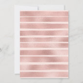 Roos Gold & White marble Surprise Birthday Party Kaart (Achterkant)