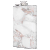 Roos Gold White Marble Trendy Sjabloon Elegant Heupfles (Links)