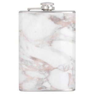 Roos Gold White Marble Trendy Sjabloon Elegant Heupfles