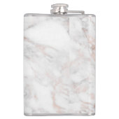 Roos Gold White Marble Trendy Sjabloon Elegant Heupfles (Achterkant)