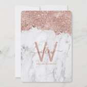 Roos Gold White marmer elk jaar Kaart (Achterkant)