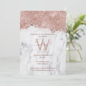 Roos Gold White marmer elk jaar Kaart (Staand voorkant)