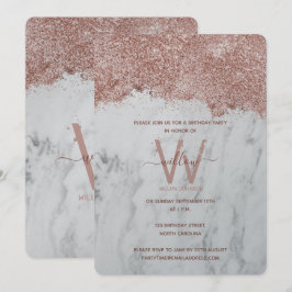 Roos Gold White marmer elk jaar Kaart