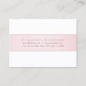 Roos Gold White Modern Calligraphy Script Elegant Visitekaartje (Achterkant)