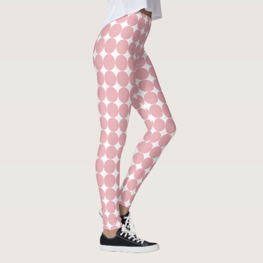 Roos Gold White Modern Trendy Elegant Sjabloon Leggings (Rechts)