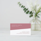 Roos Gold White Sjabloon Modern minimalistisch Visitekaartje (Staand voorkant)