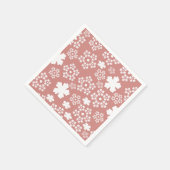 Roos Gold & White Star & Snowflake Pattern Servet (Hoek)