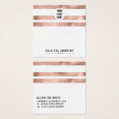 Roos Gold White Stripes Logo Verouderde Kaart (Voorkant /achterkant)