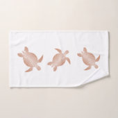 Roos Gold White Turtles Bad Handdoek (Handdoek)