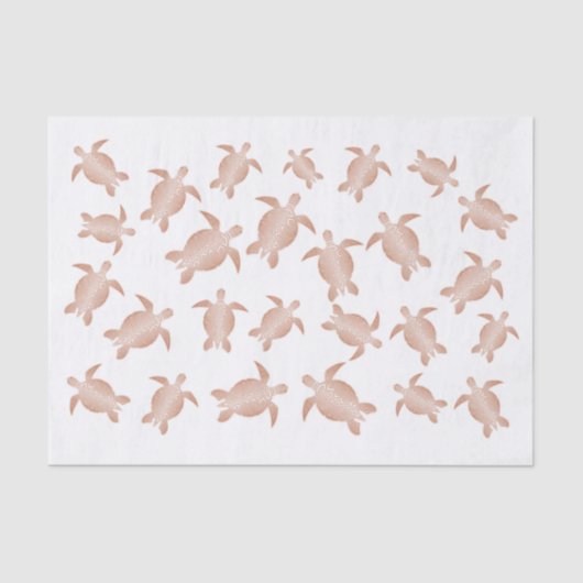 Roos Gold White Zee Turks Tissuepapier (Voorkant)