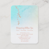 *~* Roos Gold Willow Tree Branch - Pastel Ombre Visitekaartje (Achterkant)