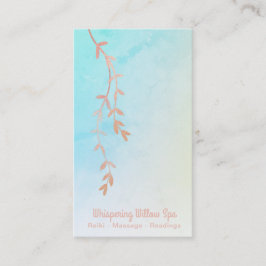 *~* Roos Gold Willow Tree Branch Pastel Regenboog Visitekaartje
