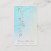 *~* Roos Gold Willow Tree Branch Pastel Regenboog Visitekaartje (Voorkant)