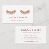 Roos Gold Wimpers Make-up Artist Visitekaartje (Voorkant / Achterkant)