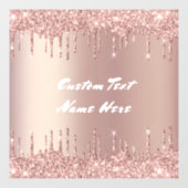 Roos Gold Window Cling Aangepaste tekstnaam Raamsticker (Vel)