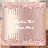 Roos Gold Window Cling Aangepaste tekstnaam Raamsticker (Vel 2)