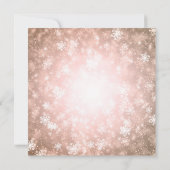 Roos Gold Winter Sweet 16 Birthday Party Kaart (Achterkant)