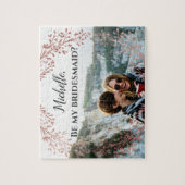 Roos Gold Wordt mijn bruidsmeisje Chic Legpuzzel (Verticaal)