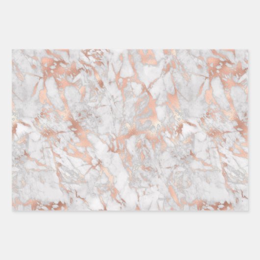 Roos Gold Wrapping Papierlade 3 Inpakpapier Vel (Voorkant)