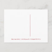 Roos Gold Xmas Holiday Save Date | Boom en lint Aankondigingskaart (Achterkant)