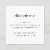 Roos Gold Yarn | Gehaakte handgemaakte ambachtelij Vierkante Visitekaartje (Achterkant)