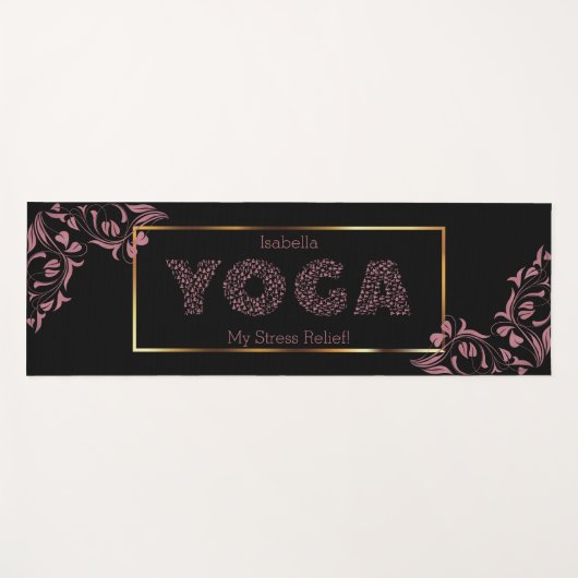 Roos Gold - Yoga, mijn stressrust! Yogamat (Voorkant (horizontaal))