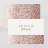 Roos Gold zal je mijn Bridesmaid zijn Kaart (Voorkant / Achterkant)