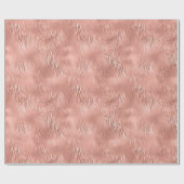 Roos Gold Zebra afdrukken Cadeaupapier (Vlak)