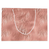 Roos Gold Zebra afdrukken Groot Cadeauzakje (Achterkant)