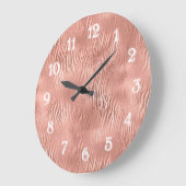Roos Gold Zebra afdrukken Grote Klok (Hoek)