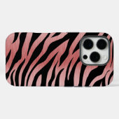 Roos Gold Zebra Afdrukken op zwart Case-Mate iPhone Case (Achterkant (horizontaal))