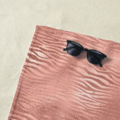 Roos Gold Zebra afdrukken Strandlaken (In situ)